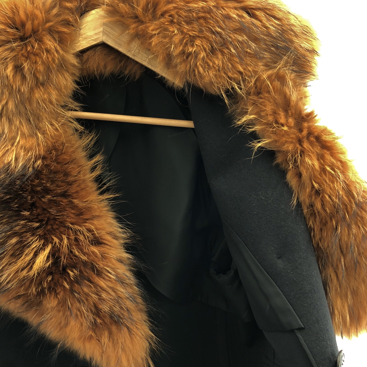 beautiful people / ビューティフルピープル ファー付き ウール Pコート