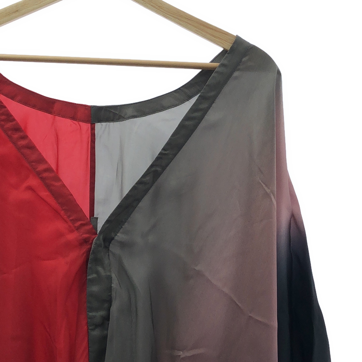 Rick Owens / リックオウエンス LIDO CARDINAL キュプラ コットン スリーブ切替 シャツ