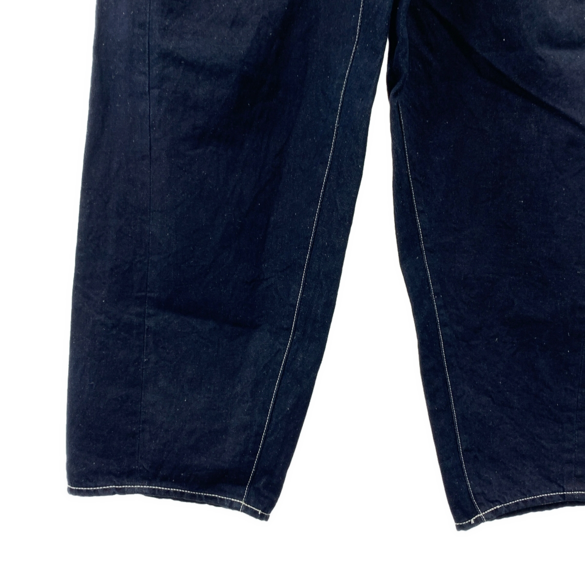 mina perhonen / ミナペルホネン always / レザーパッチ 濃紺デニムパンツ