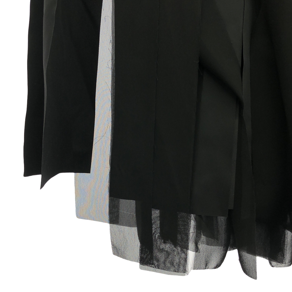 COMME des GARCONS COMME des GARCONS / コムコム サテン&シアー レイヤード 短冊カット スカート