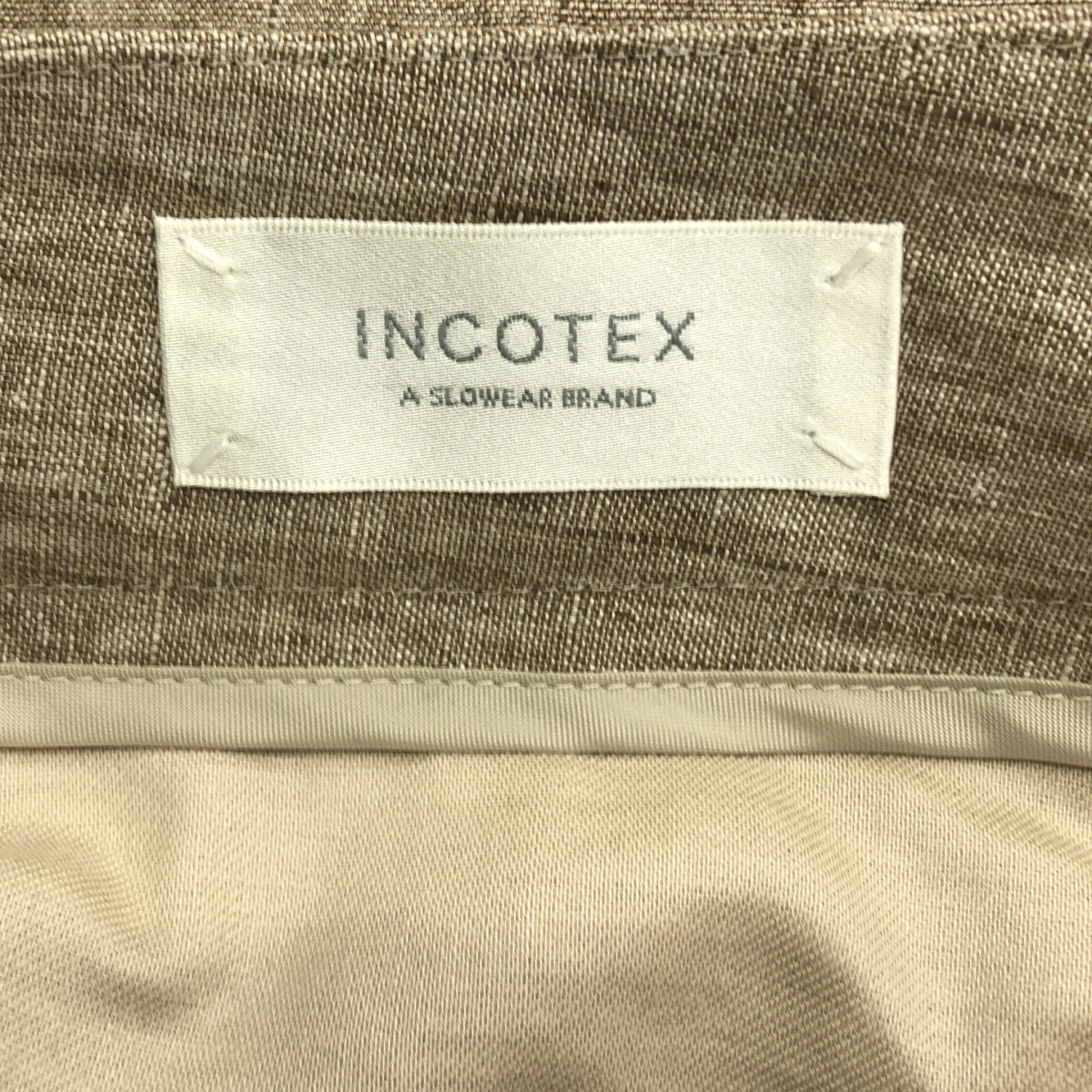 INCOTEX / インコテックス リネン ワイド スラックス パンツ