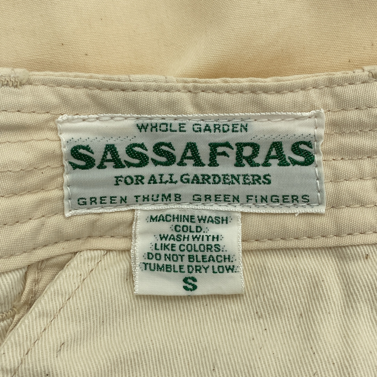 SASSAFRAS / ササフラス Fall Leaf Pants 1/2 コットン フォールリーフ ショートパンツ