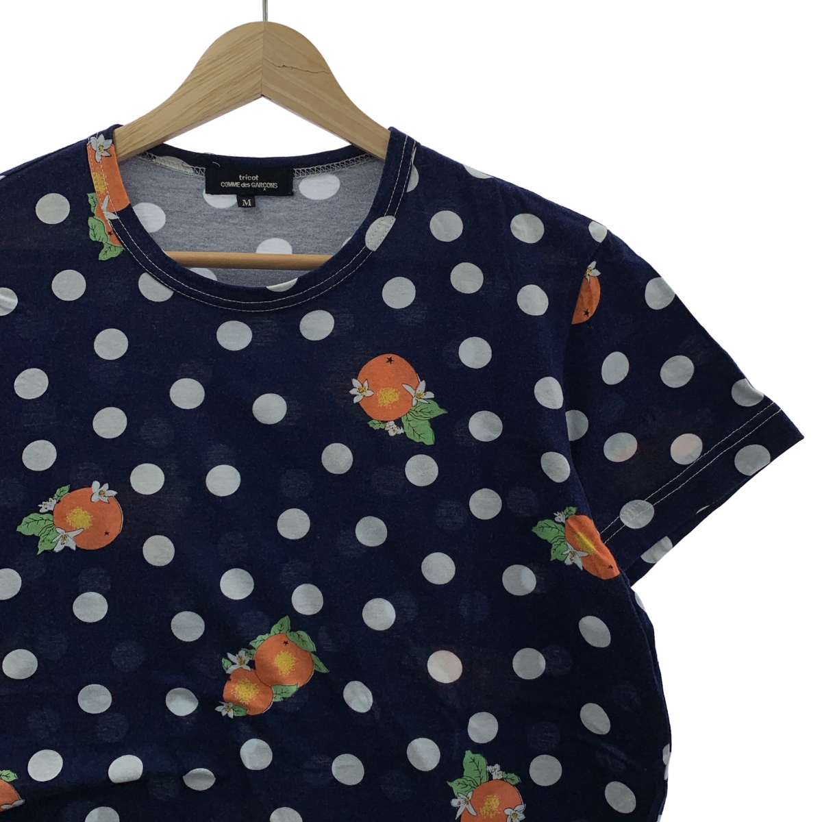 tricot COMME des GARCONS / トリココムデギャルソン コットン ドット オレンジ Tシャツ
