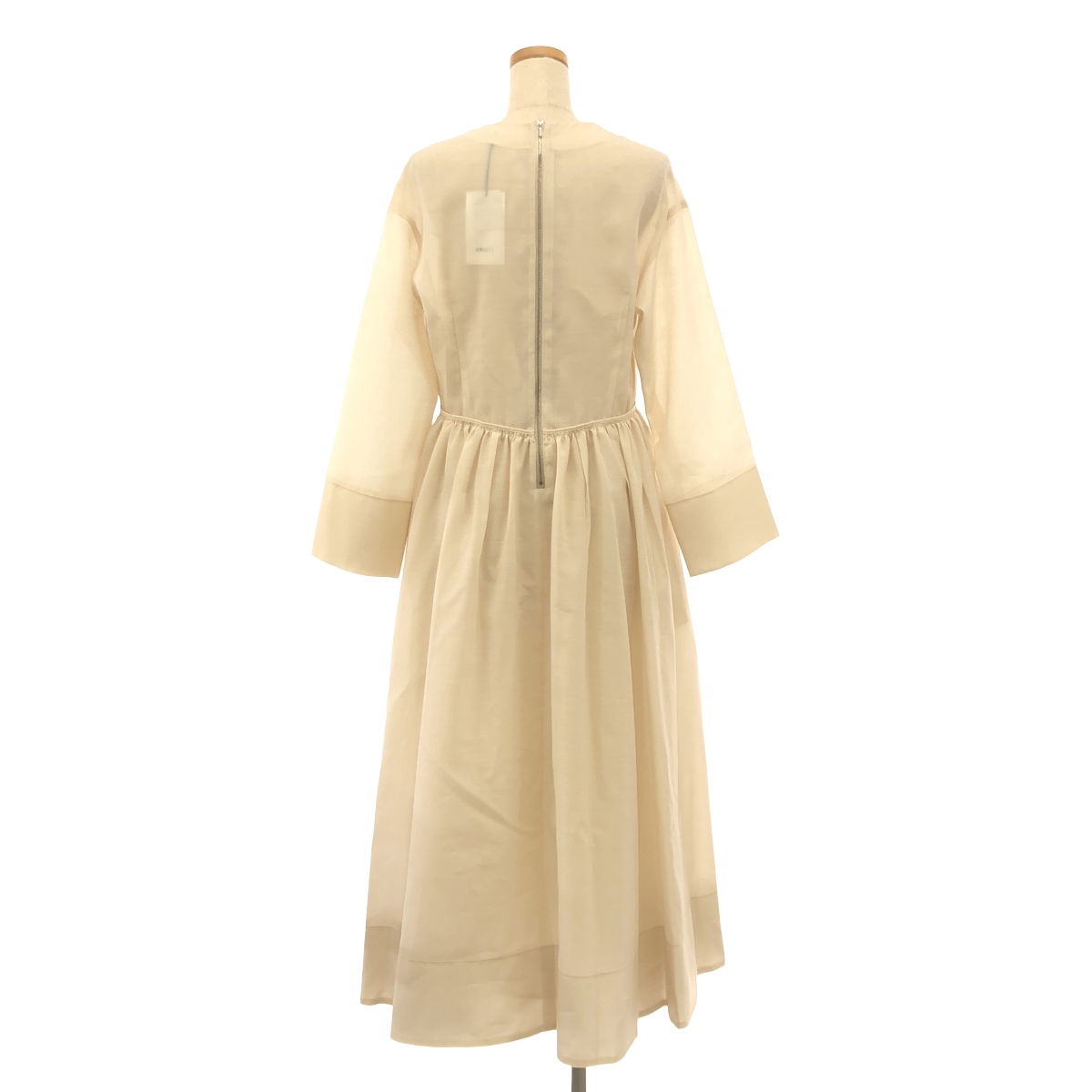 ebure / エブール ライトシルクウール ハイウエスト ワンピース