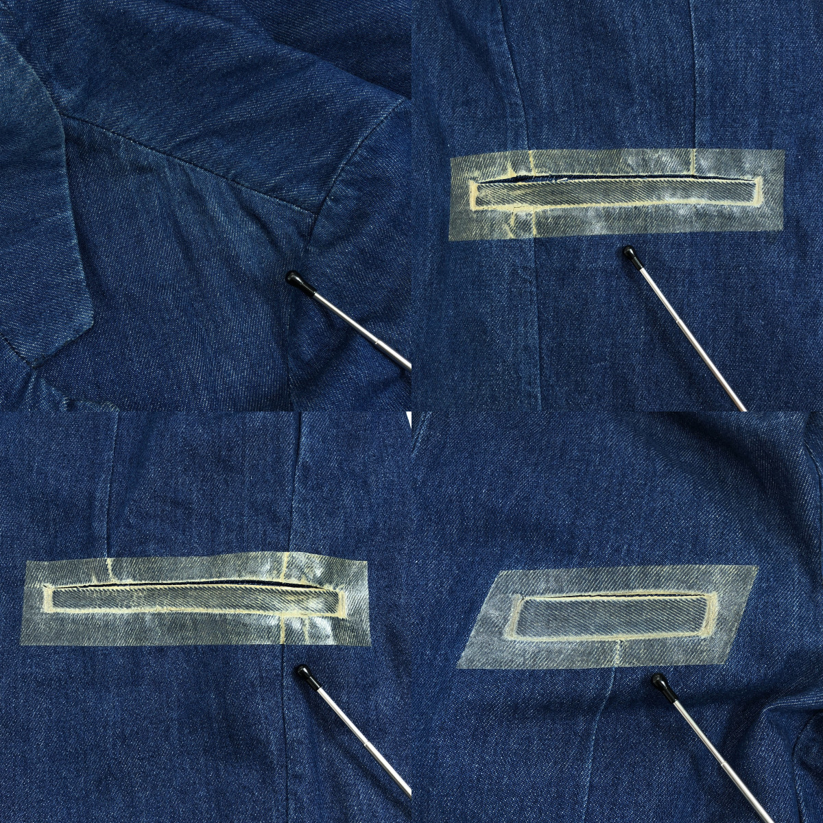 MM6 Maison Martin Margiela / エムエムシックスメゾンマルタンマルジェラ デニム ハーフスリーブ スリット ロングジャケット