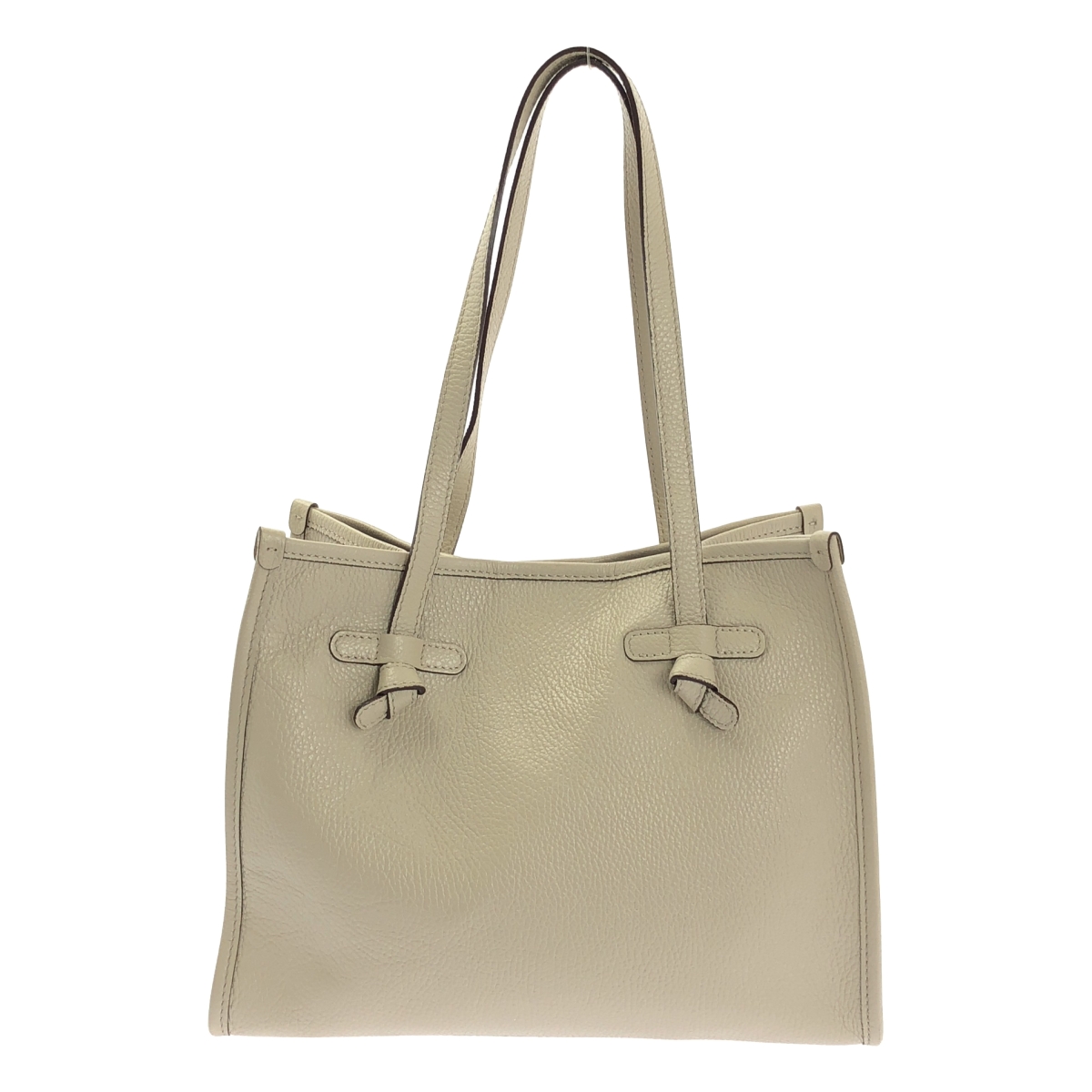 GIANNI CHIARINI / ジャンニキャリーニ レザー ロゴ ハンド トートバッグ / ポーチ付き