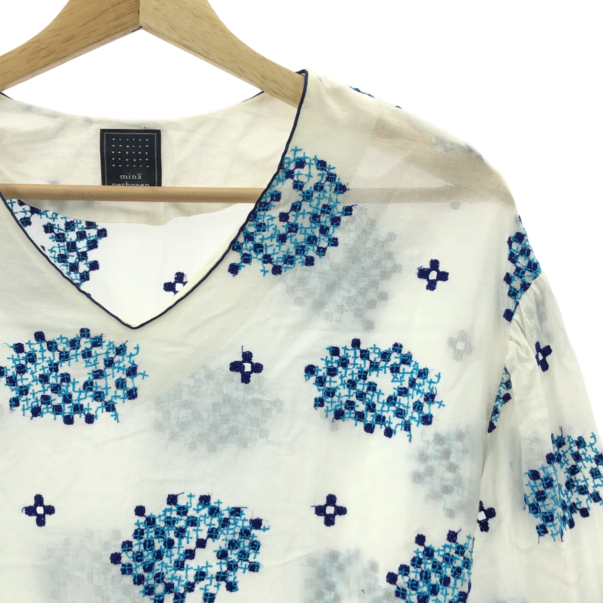 mina perhonen / ミナペルホネン luce ルーチェ コットン Vネック ワンピース