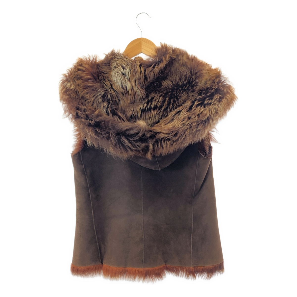 GUSHLOW＆COLE / ガシュロウアンドコール シープスキン ムートン フーデッド ファー ベスト