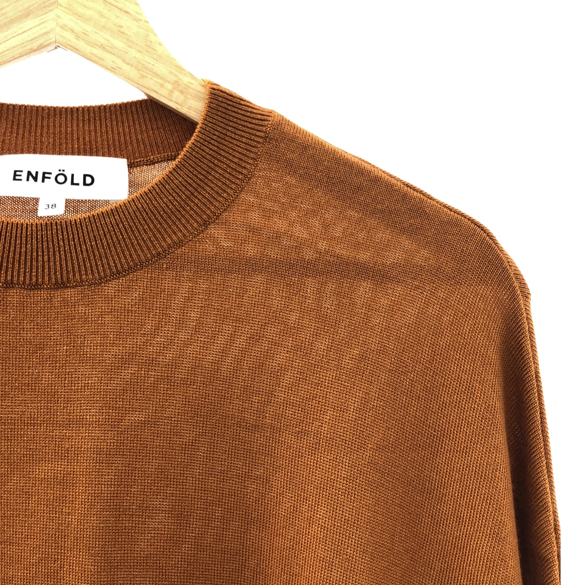 ENFOLD / エンフォルド スリット ドロップショルダー オーバー ニット セーター