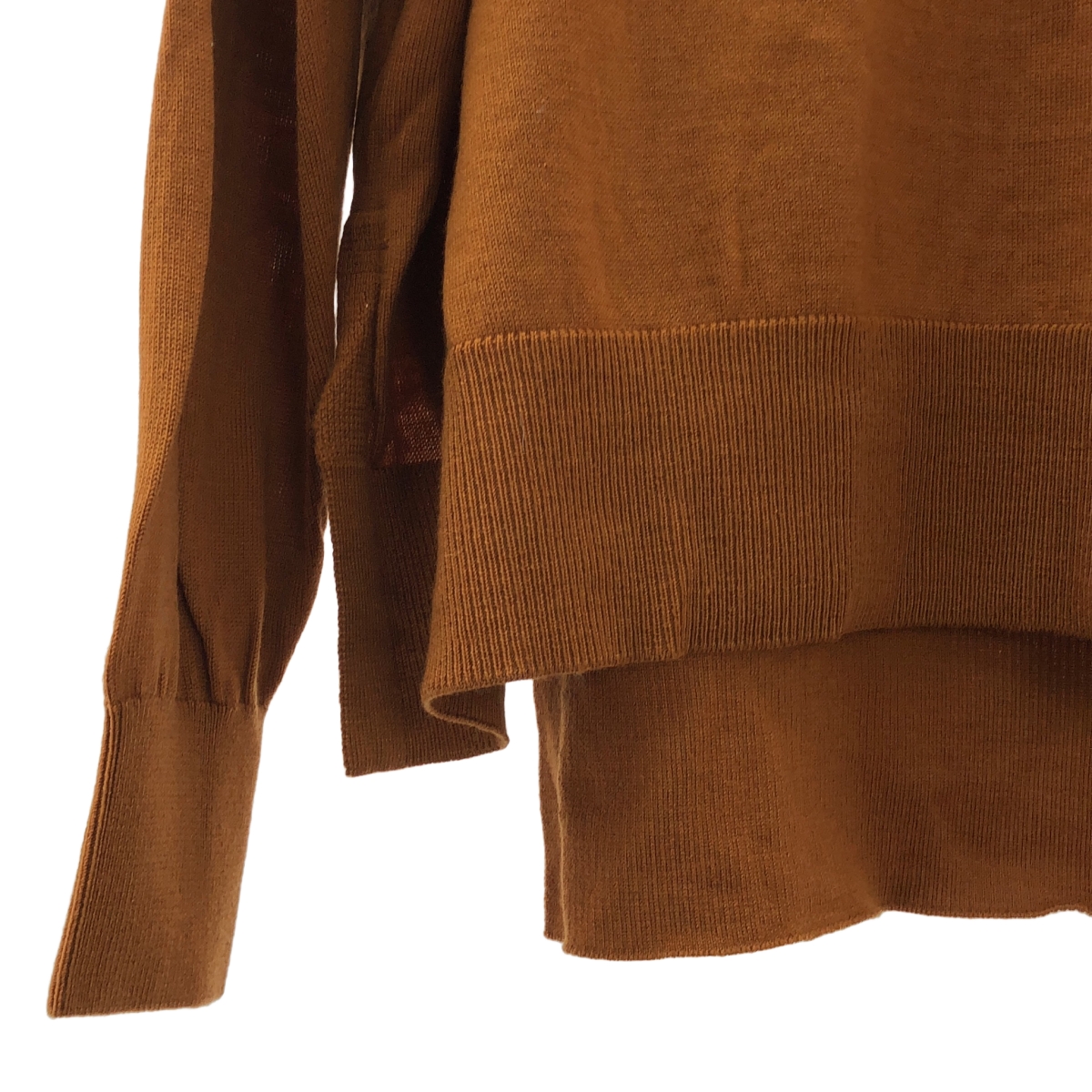 ENFOLD / エンフォルド スリット ドロップショルダー オーバー ニット セーター