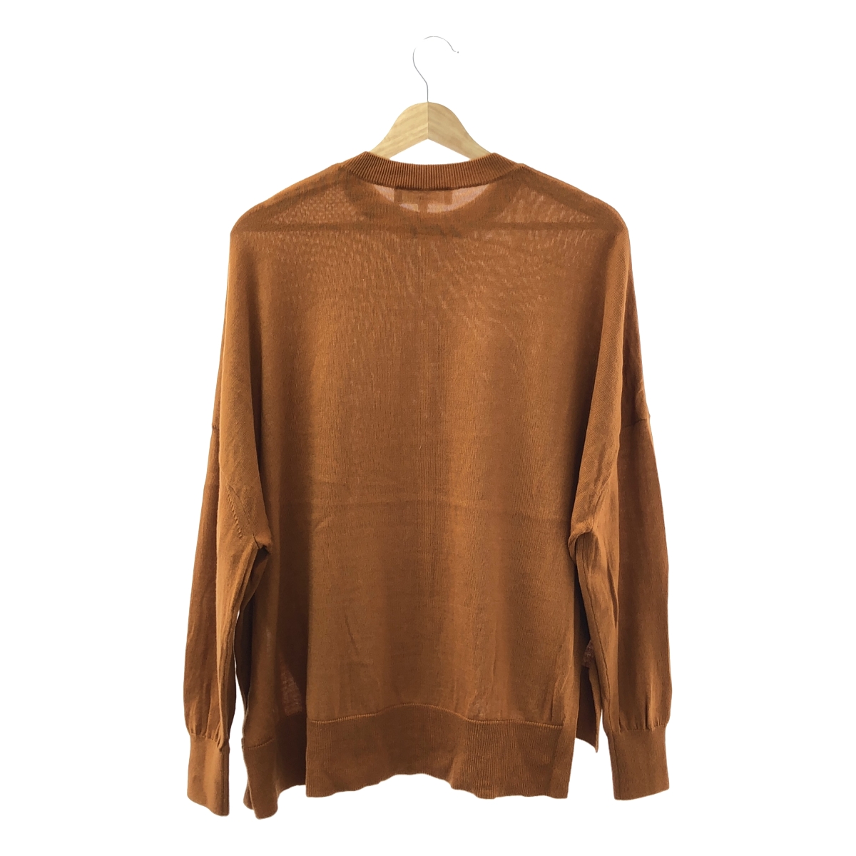 ENFOLD / エンフォルド スリット ドロップショルダー オーバー ニット セーター