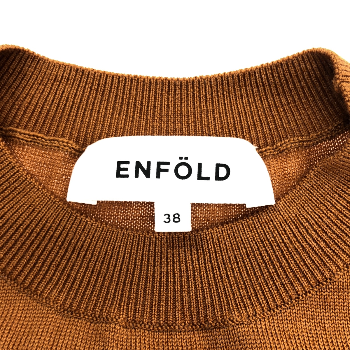 ENFOLD / エンフォルド スリット ドロップショルダー オーバー ニット セーター