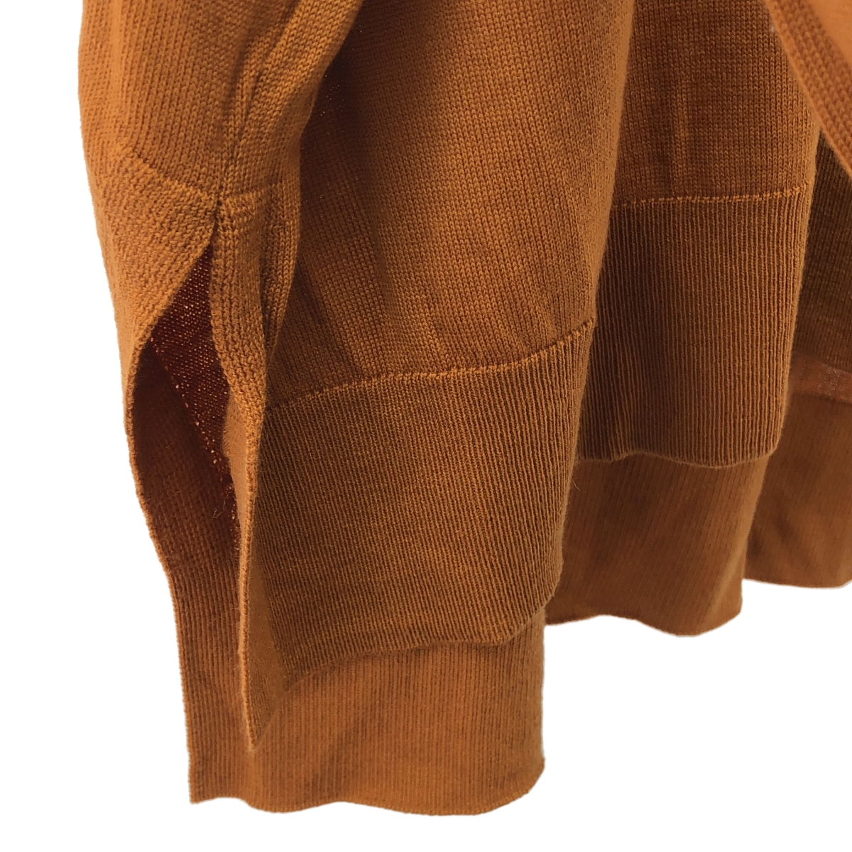 ENFOLD / エンフォルド スリット ドロップショルダー オーバー ニット セーター