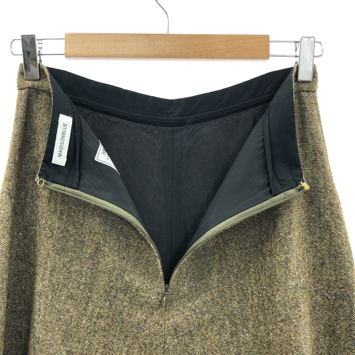 MADISON BLUE / マディソンブルー WOOLLINEN MI-MOLLET ウールリネン ミモレ フレアスカート