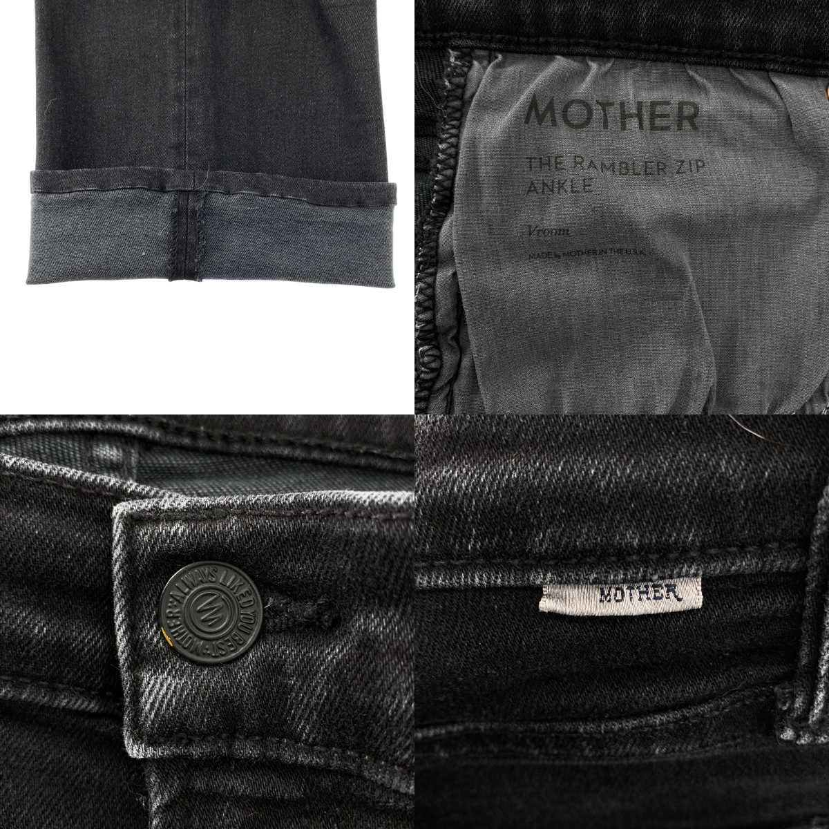 MOTHER / マザー ストレッチ ブラックデニム パンツ