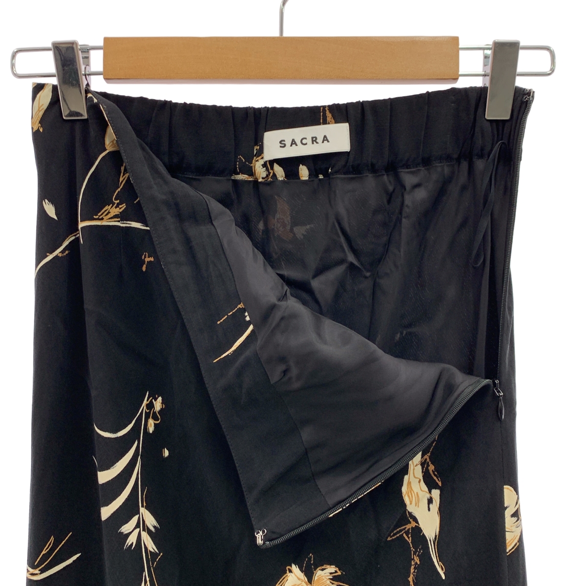 SACRA / サクラ フラワープリント ロングスカート