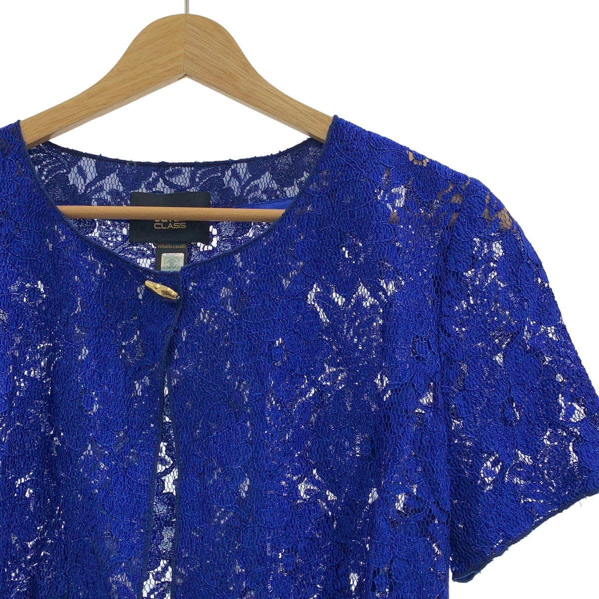 roberto cavalli / ロベルトカヴァリ タイガーヘッド 装飾 レース カーディガン