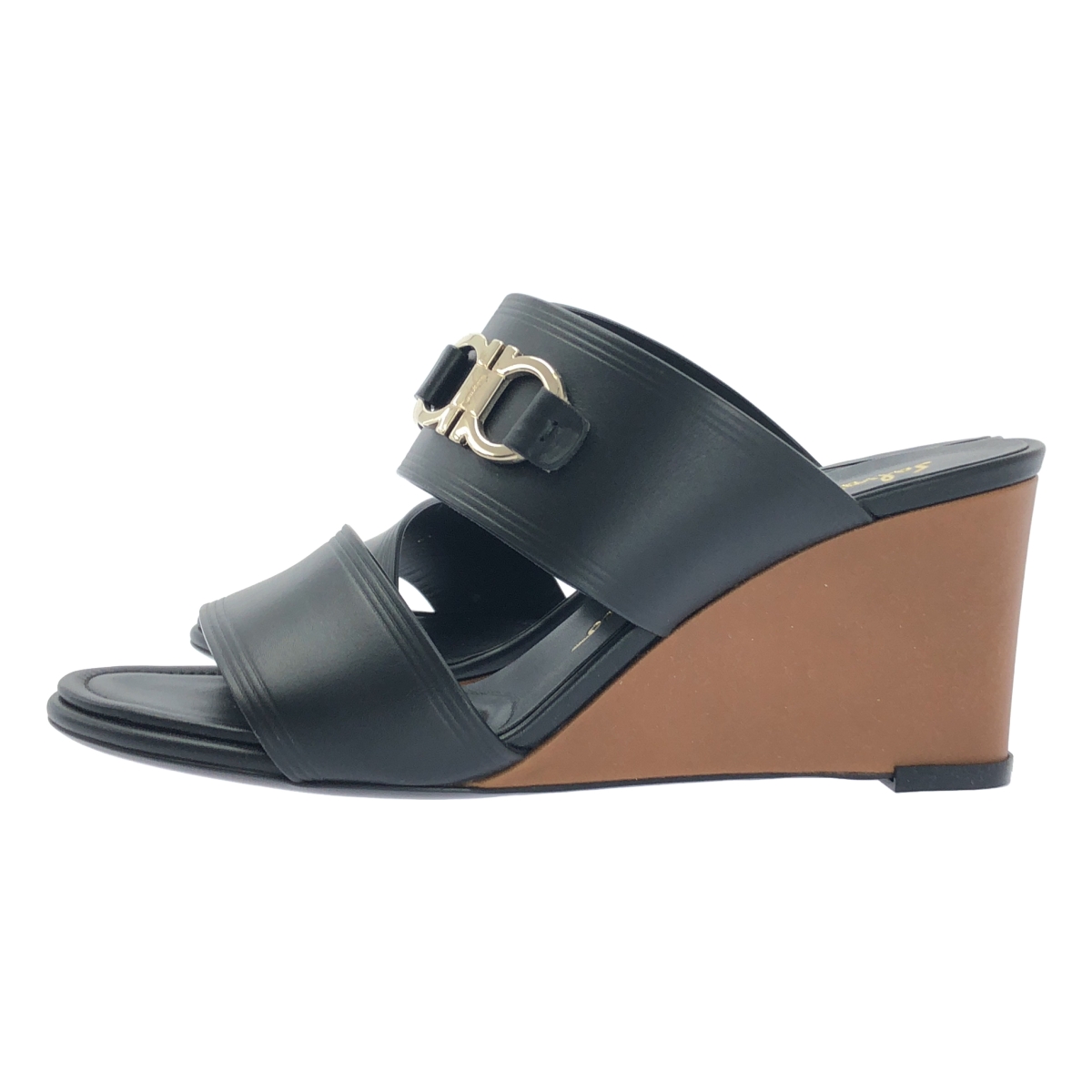 Salvatore Ferragamo / サルヴァトーレフェラガモ CHAIM 70 ダブルガンチーニ ウェッジサンダル