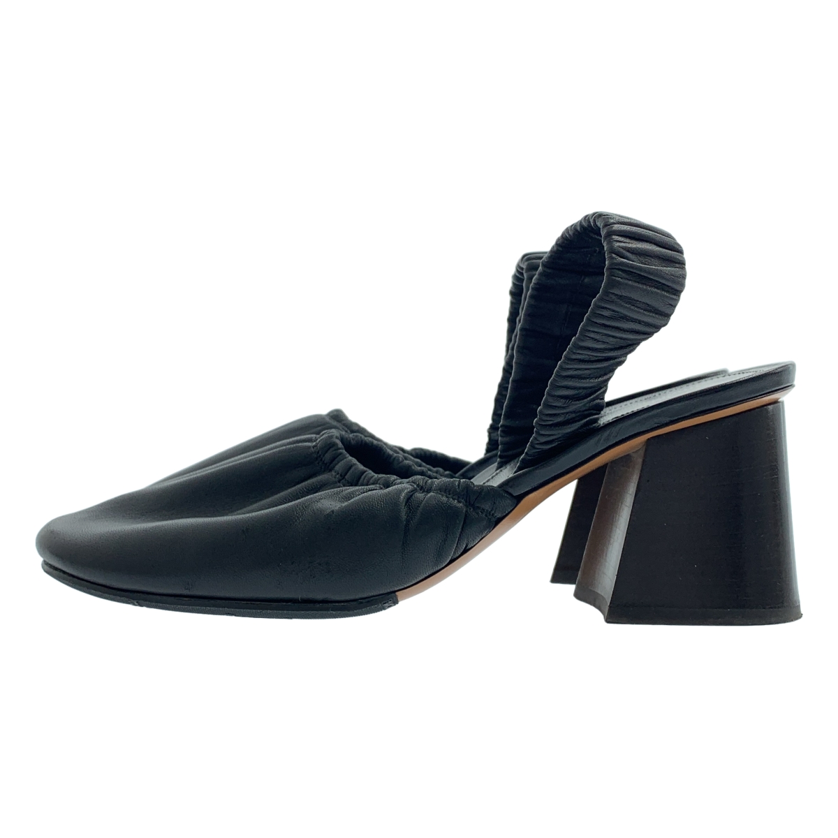 CELINE / セリーヌ by Phoebe Philo フィービー / レザー ギャザー ヒールサンダル