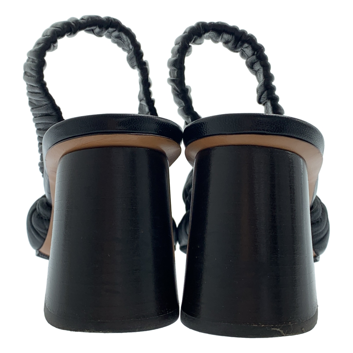 CELINE / セリーヌ by Phoebe Philo フィービー / レザー ギャザー ヒールサンダル