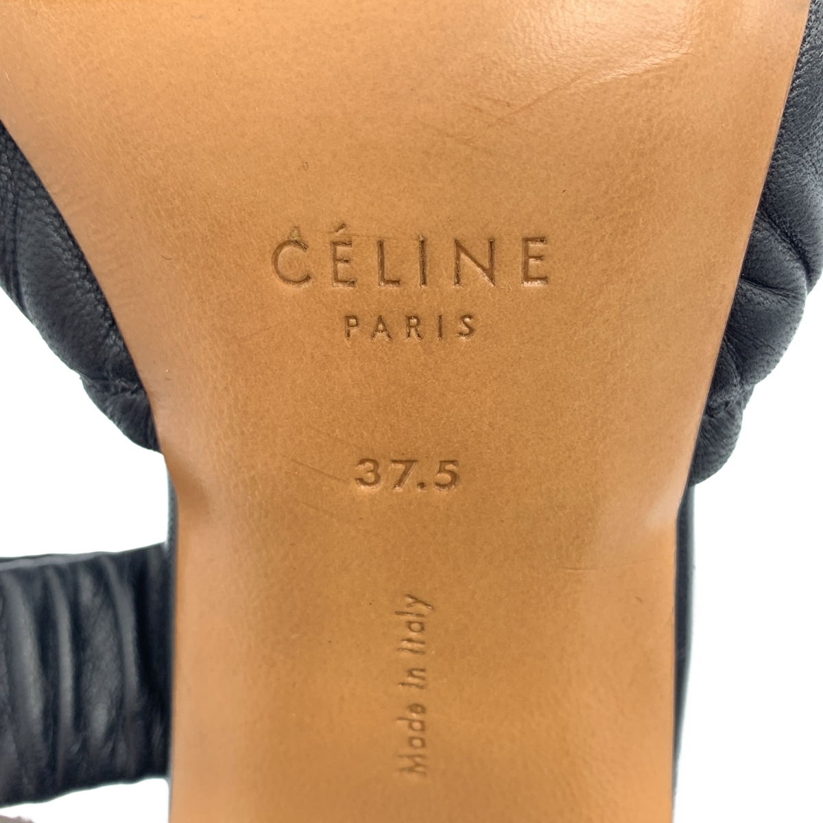CELINE / セリーヌ by Phoebe Philo フィービー / レザー ギャザー ヒールサンダル