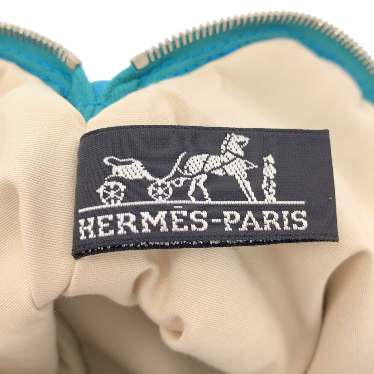 HERMES / エルメス ボリードポーチMM / レザー切替 キャンバス バッグ