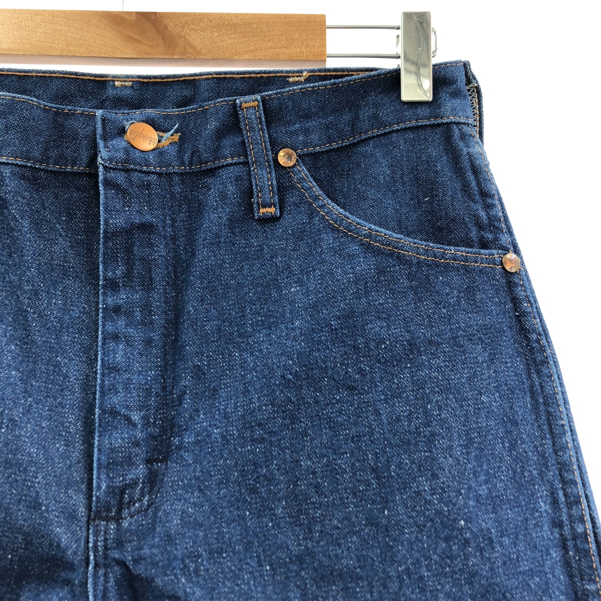 WRANGLER / ラングラー レザーパッチ デニムパンツ