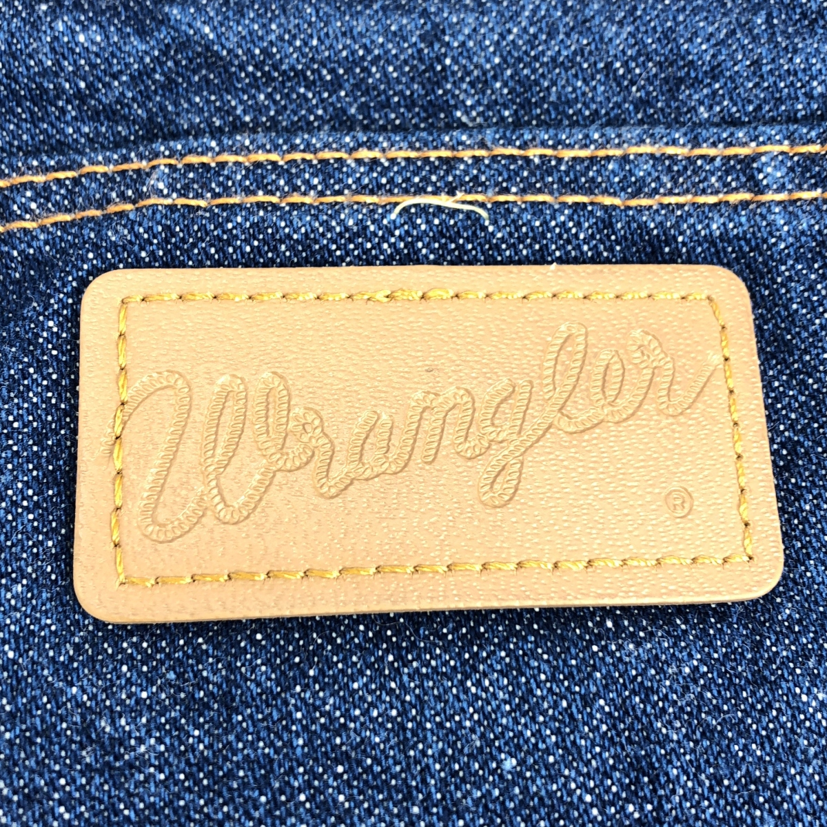 WRANGLER / ラングラー レザーパッチ デニムパンツ