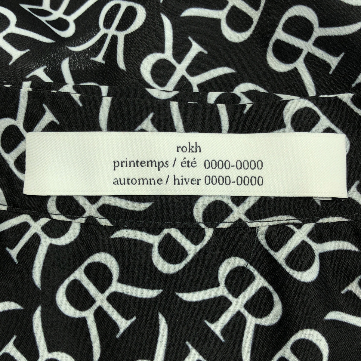 Rokh / ロック ロゴ 総柄 ボウタイ シャツ