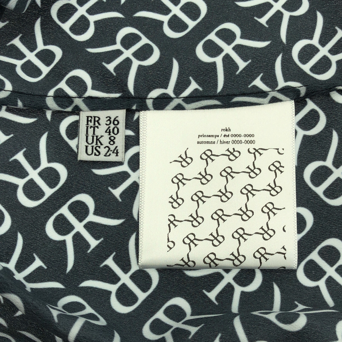 Rokh / ロック ロゴ 総柄 ボウタイ シャツ