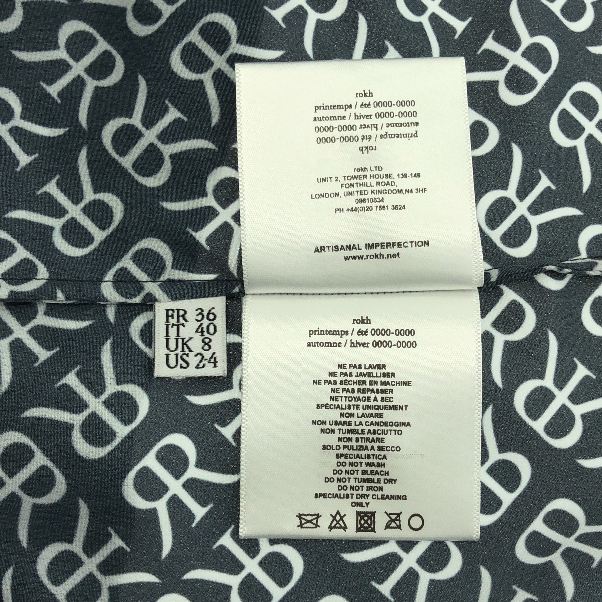 Rokh / ロック ロゴ 総柄 ボウタイ シャツ