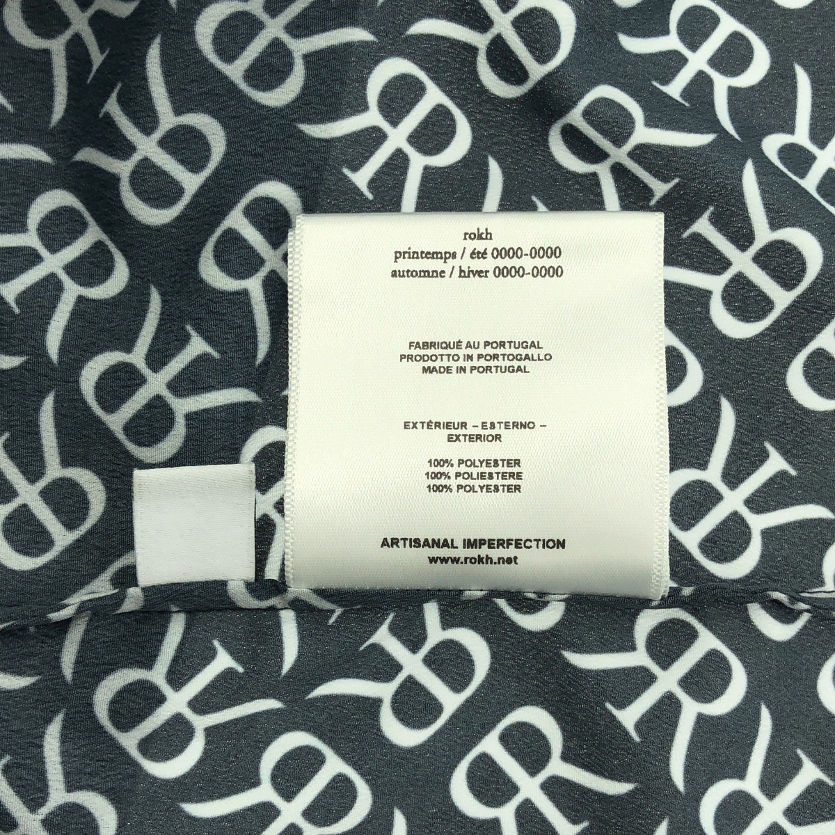 Rokh / ロック ロゴ 総柄 ボウタイ シャツ