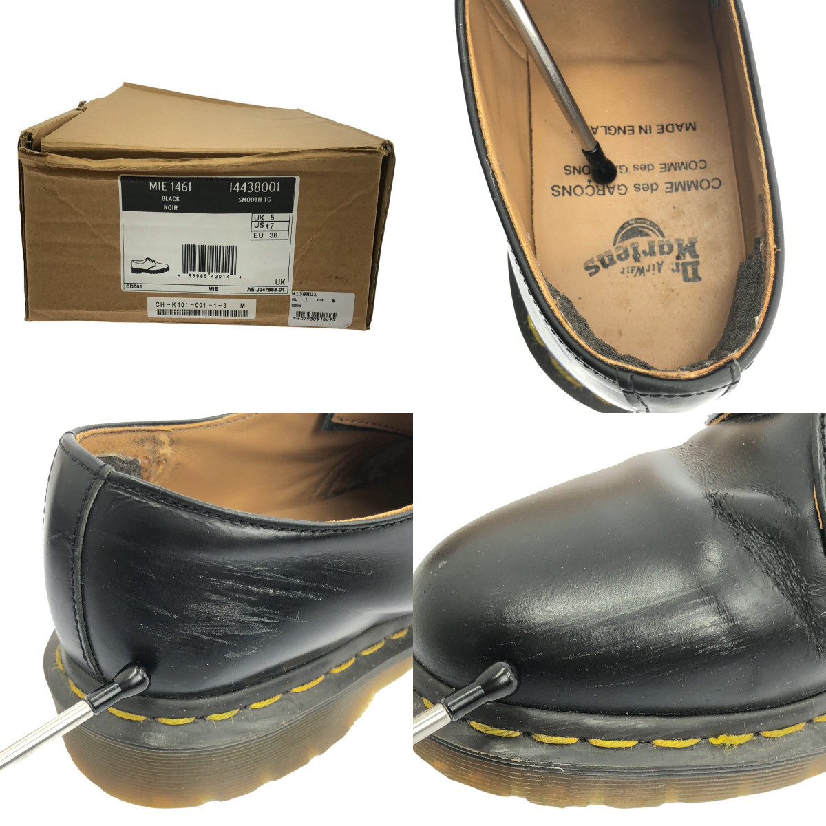 COMME des GARCONS COMME des GARCONS / コムコム × Dr.martens 1461 3 ホール シューズ