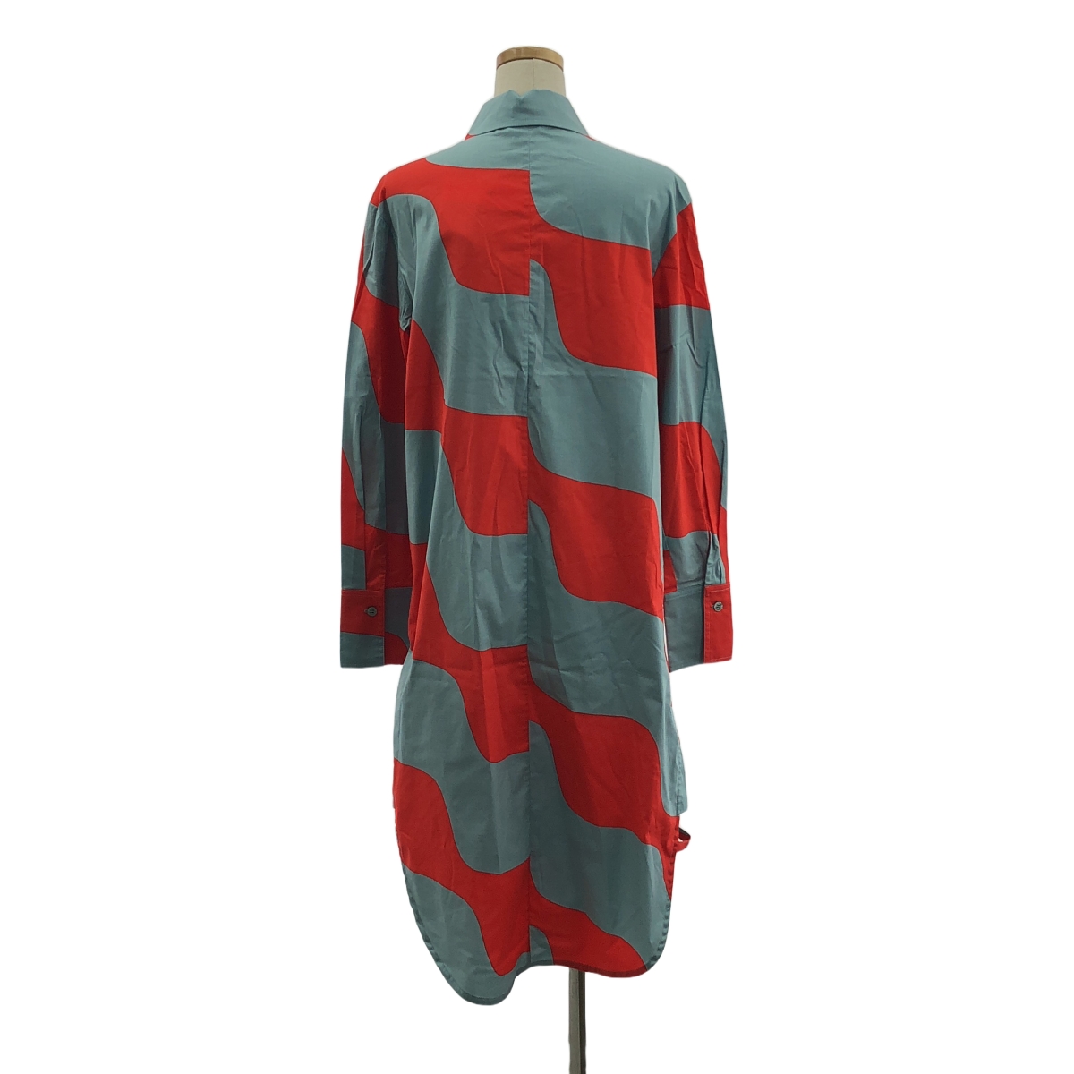 marimekko / マリメッコ ストレッチコットン ベルテッド シャツ ワンピース