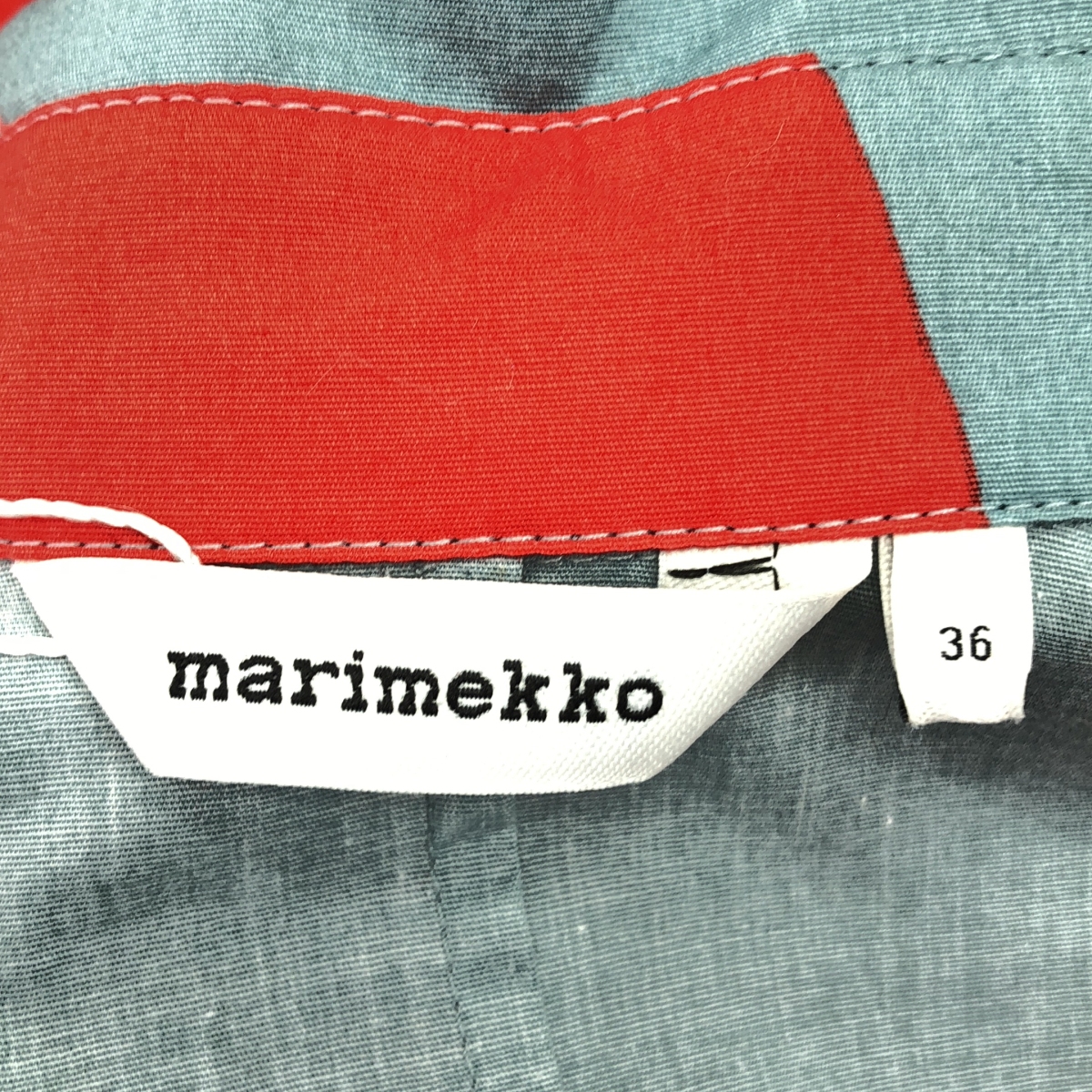 marimekko / マリメッコ ストレッチコットン ベルテッド シャツ ワンピース