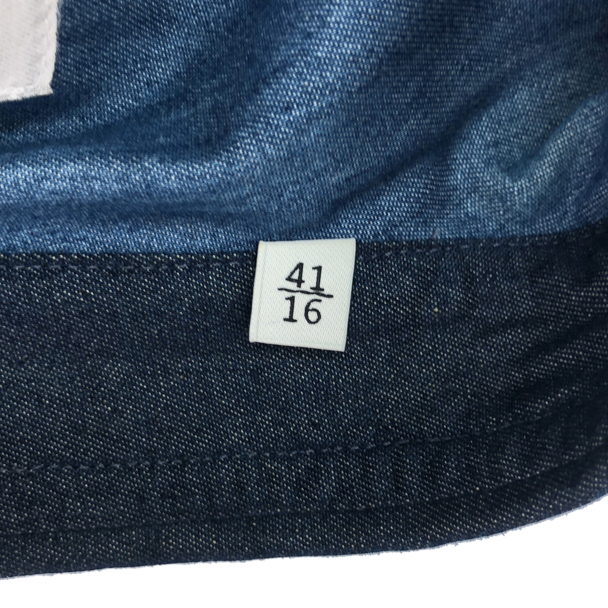 VALENTINO / ヴァレンティノ ショートカラー インディゴ コットン パネル シャツ