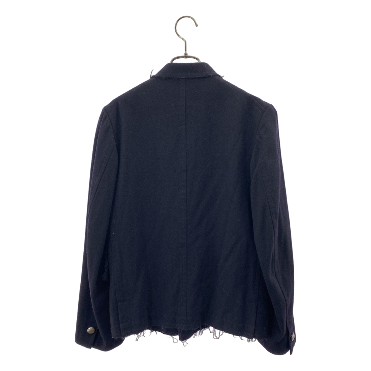 tricot COMME des GARCONS / トリココムデギャルソン ピークドラペル ダブルブレスト カットオフ テーラードジャケット