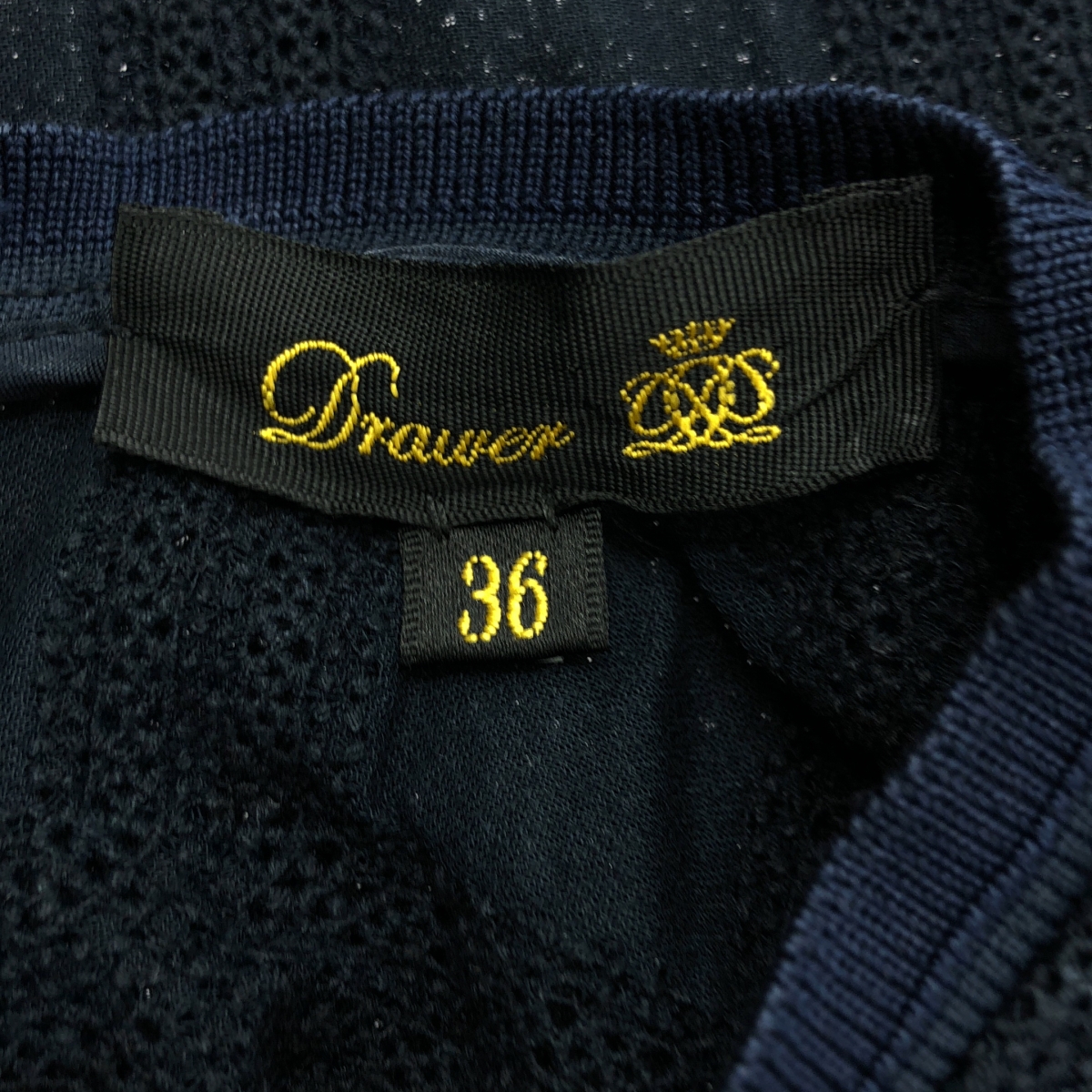 Drawer / ドゥロワー バックジップ ジャカード ボリュームスリーブ ブラウス