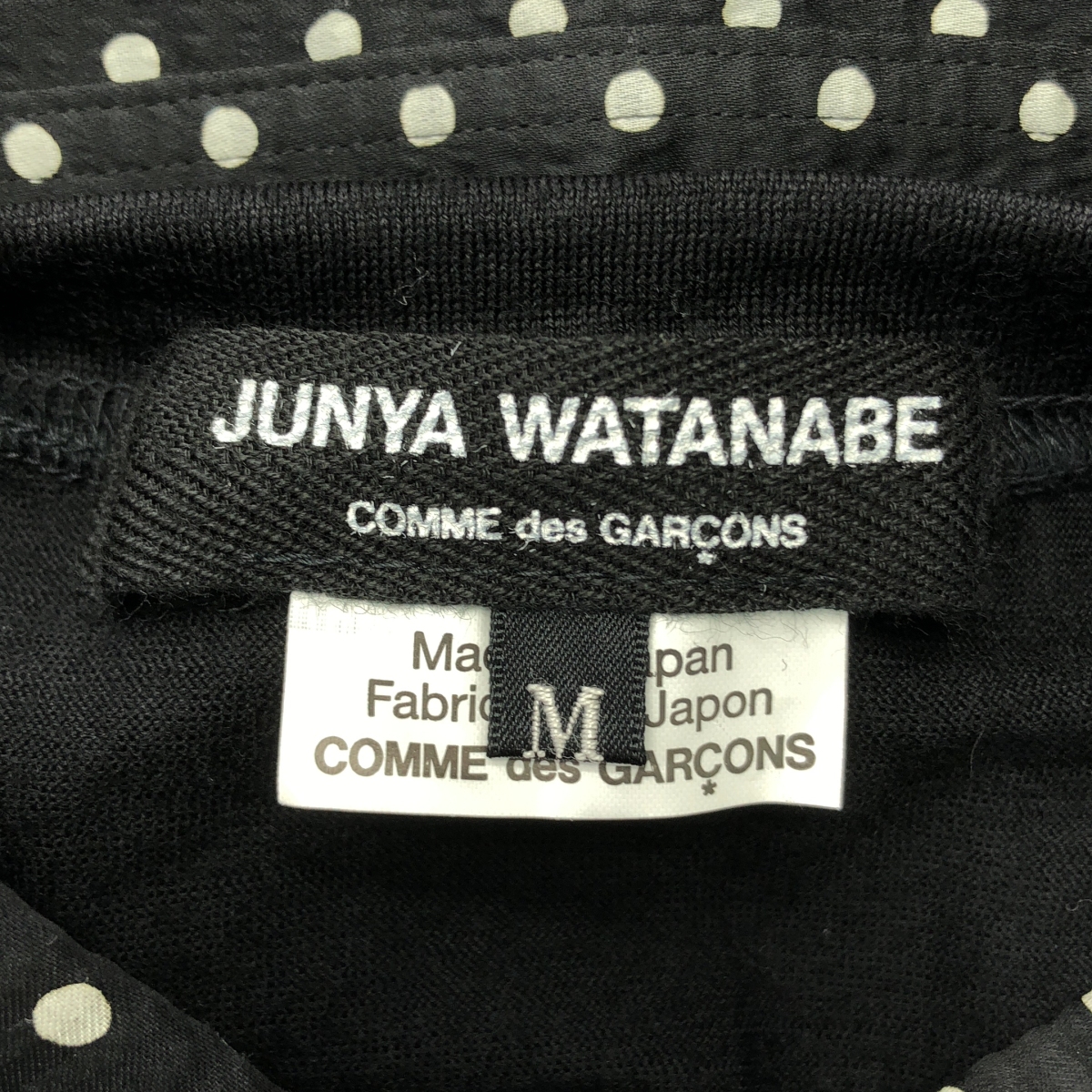 JUNYA WATANABE COMME des GARCONS / ジュンヤワタナベ ポリエステル ドット 総柄 レイヤード スリット シャツ ワンピース