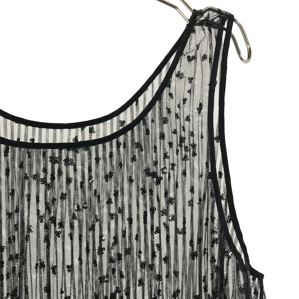 Whim Gazette / ウィムガゼット プリーツチュールノースリーブプルオーバー