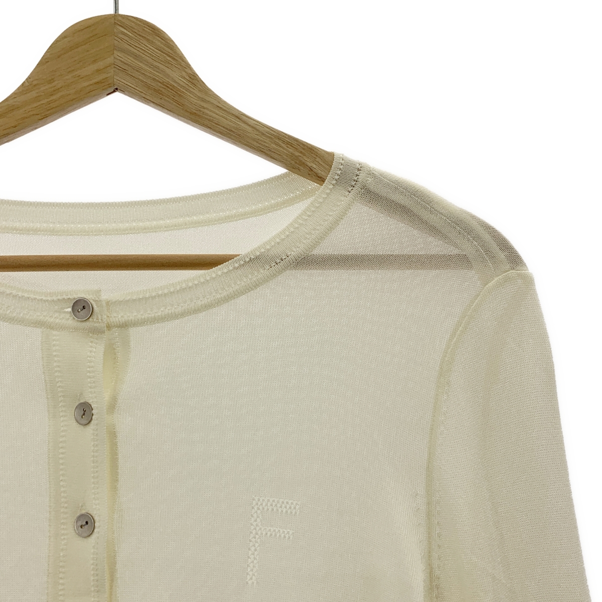 FOXEY / フォクシー Ajoure ロゴ クルーネック カーディガン