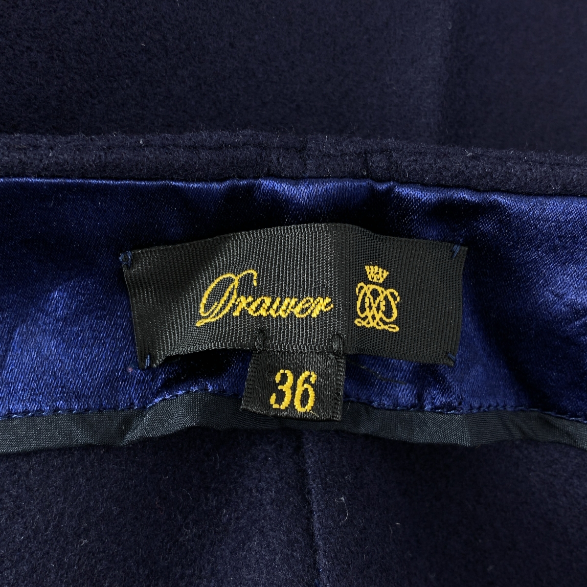 Drawer / ドゥロワー ウール サイドジップ ワイドパンツ