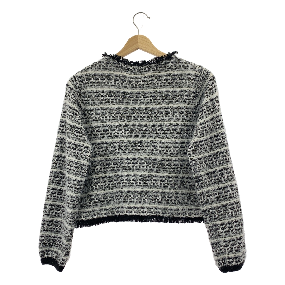 foufou / フーフー Tweed no collar jacket ツイード ニット ジャケット