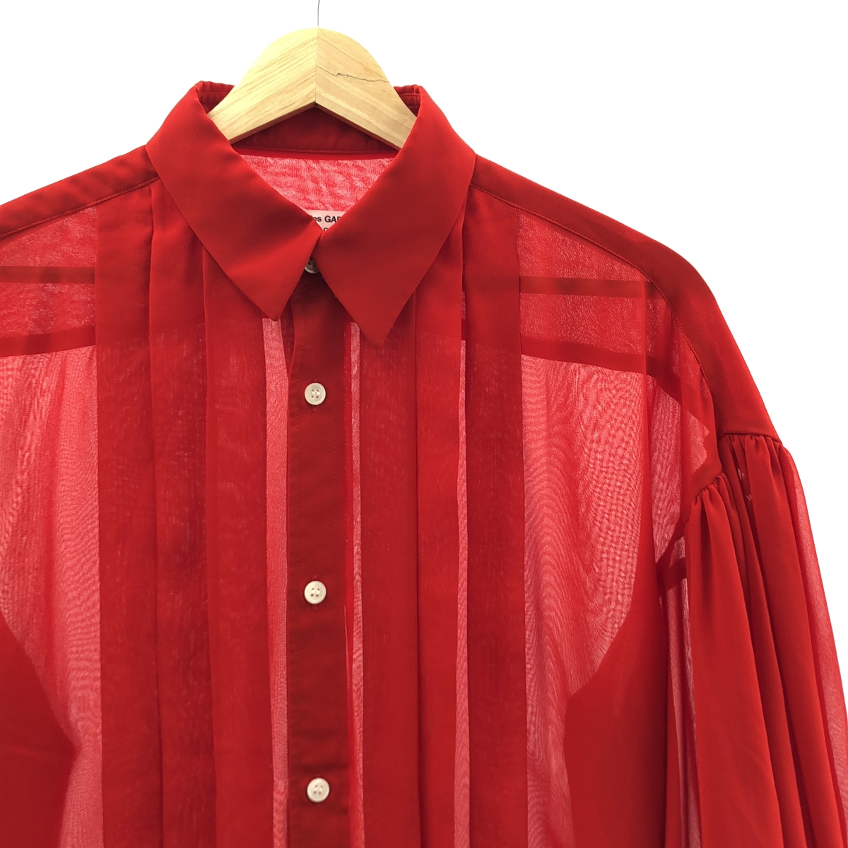 COMME des GARCONS COMME des GARCONS / コムコム シフォン タック プリーツ シャツ ブラウス