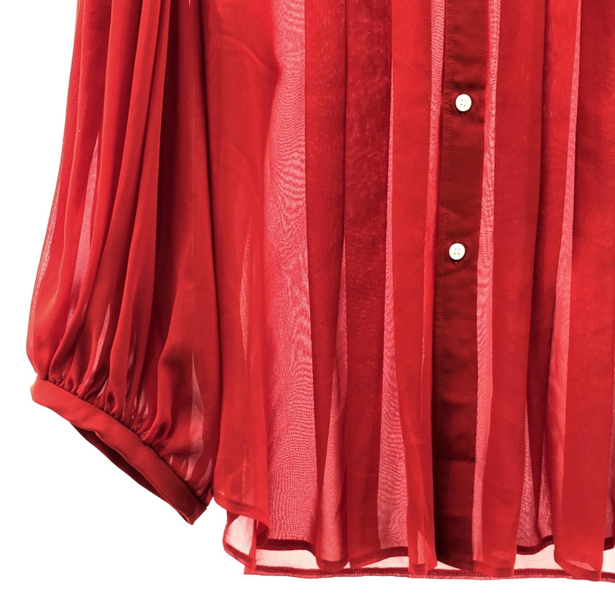 COMME des GARCONS COMME des GARCONS / コムコム シフォン タック プリーツ シャツ ブラウス