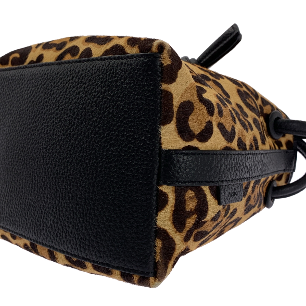 VASIC / ヴァジック × BEAUTY&YOUTH / ビューティーアンドユース 30th Anniversary BOND MINI / ボンドミニハラコ レザー レオパード ハンドバッグ