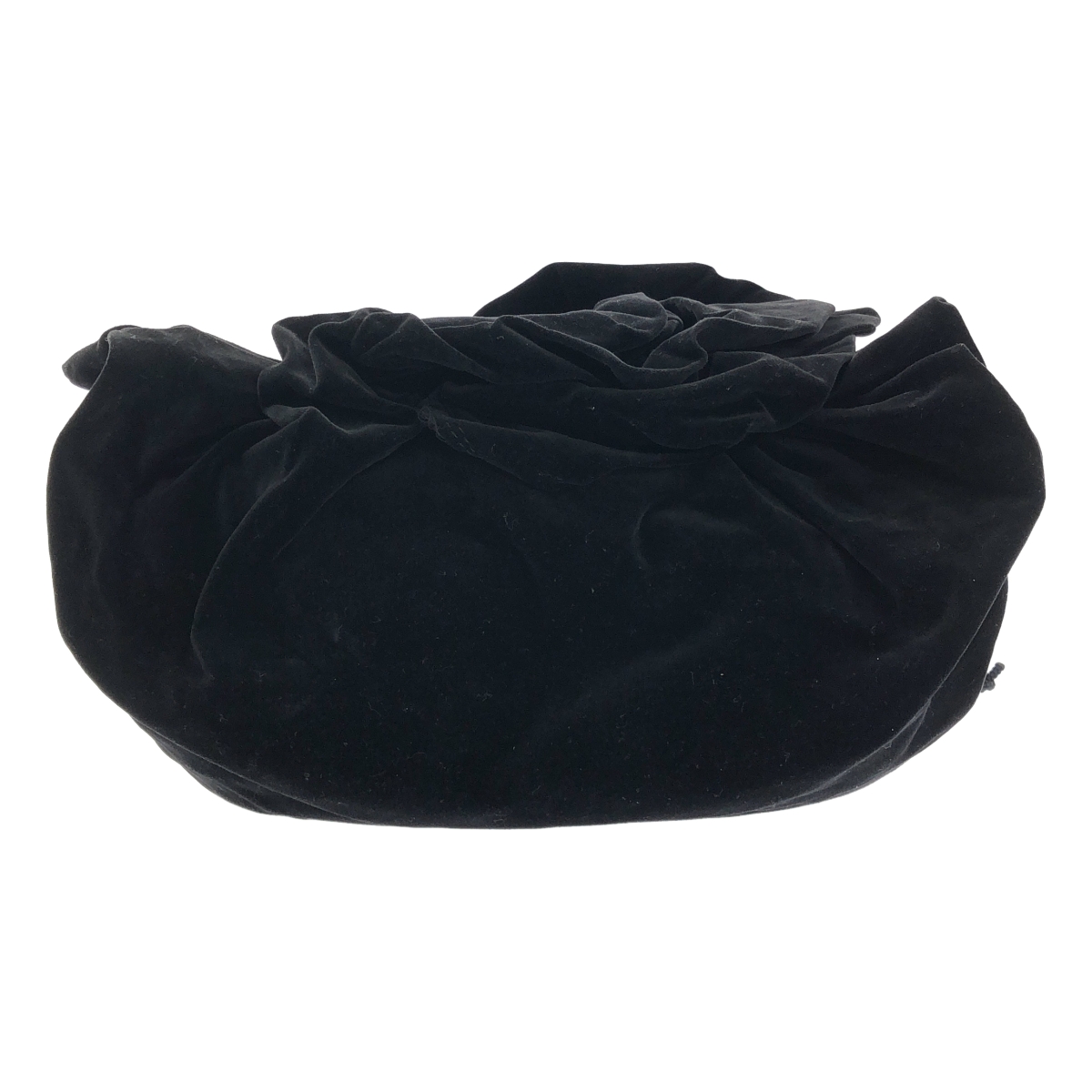 COMME des GARCONS / コムデギャルソン ベロア フラワー 装飾 ドローストリング 巾着 ハンド トートバッグ