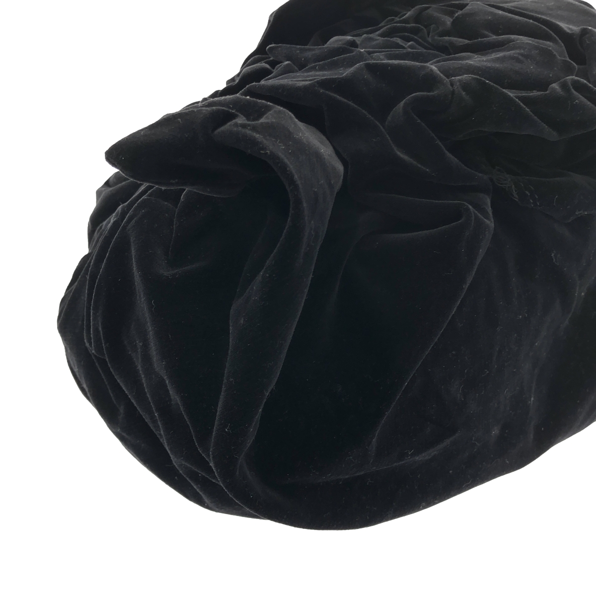 COMME des GARCONS / コムデギャルソン ベロア フラワー 装飾 ドローストリング 巾着 ハンド トートバッグ