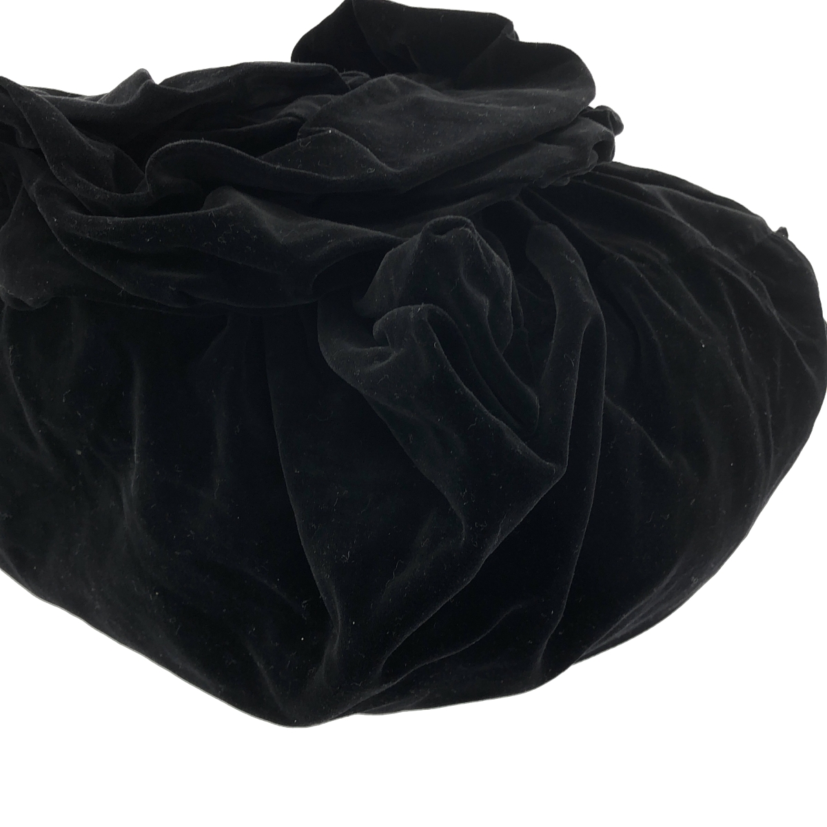 COMME des GARCONS / コムデギャルソン ベロア フラワー 装飾 ドローストリング 巾着 ハンド トートバッグ