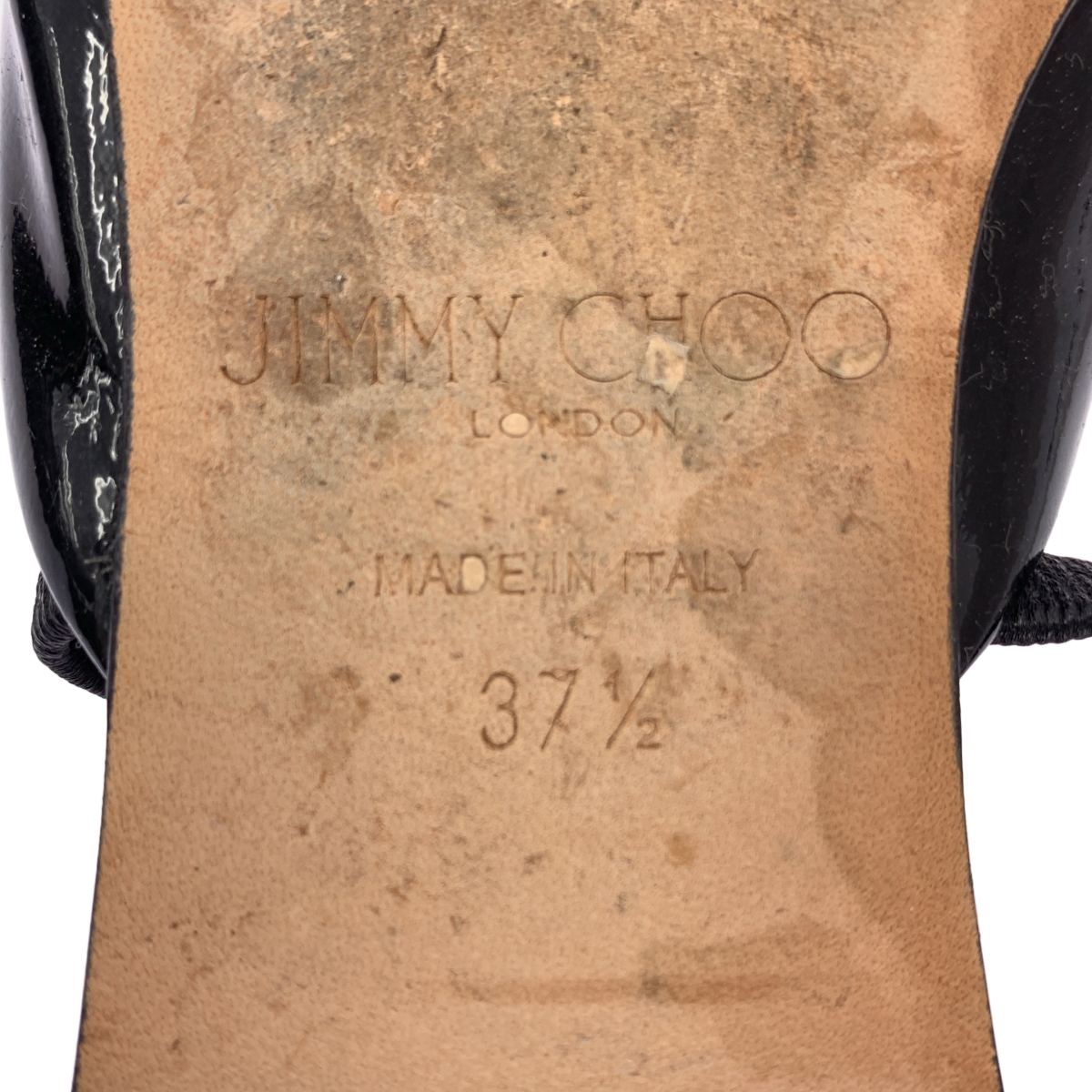 JIMMY CHOO / ジミーチュウ パテントレザー ポインテッドトゥ ストラップ サンダル